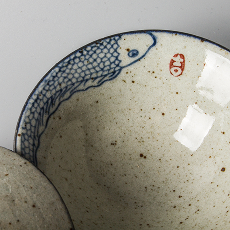 Juego de tazas de cerámica japonesa pintada a mano, cuenco afilado para ceremonia del té, sombrero, 70ml