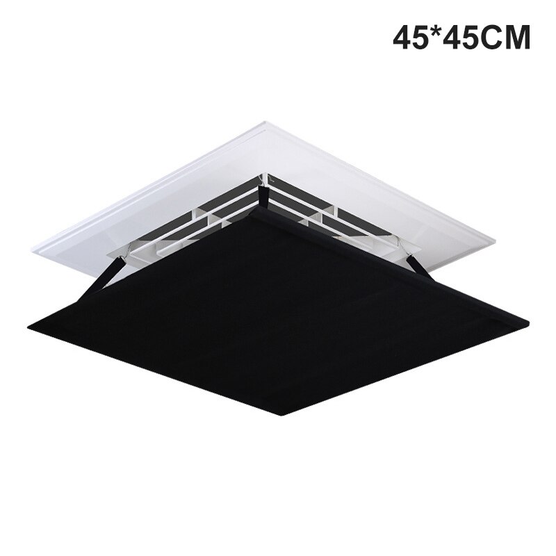 Centrale airconditioning windscherm muur gemonteerd anti-direct uitblazend windscherm: Zwart 45 x 45cm