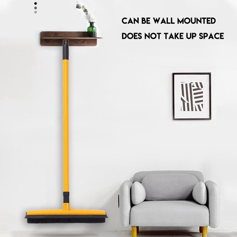 Rubber Bezem Huisdier Haar Pluisjes Verwijderen Apparaat Telescopische Haren Schoon Er Zuigmond Scratch Haren Lange Push Bezem