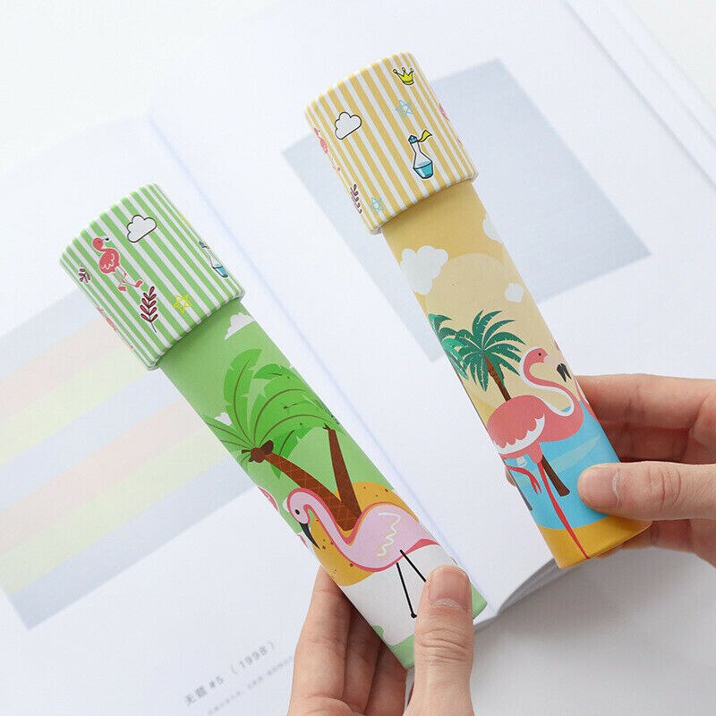 1 Pcs Cartoon 3D Kaleidoskop Imaginative Phantasie Bunte Welt Kleinkind Sinnes Pädagogisches Spielzeug Für Kinder Zufalls Farbe