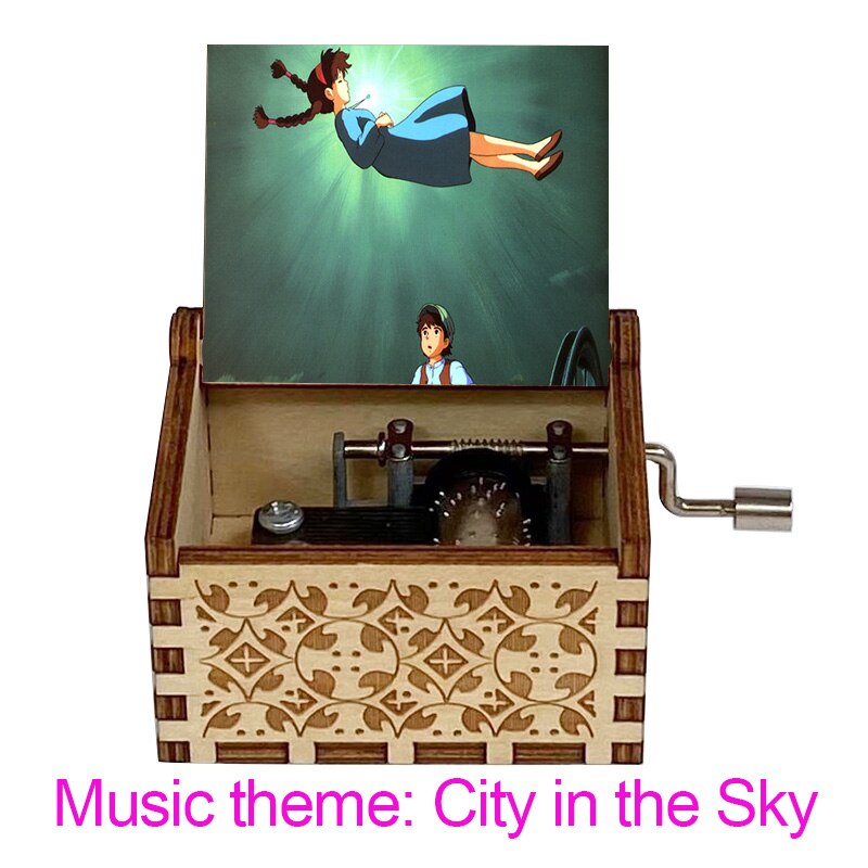 Wooden Music Box Carved Color 3D Printing Music Box Birthday Year: Light Yellow