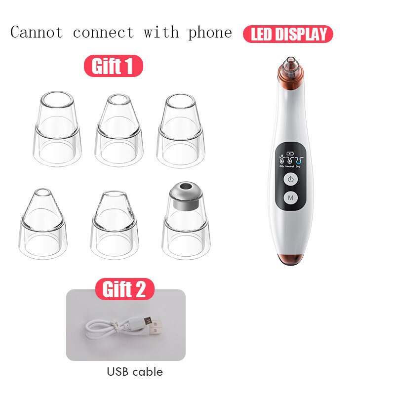 Blackhead Remover Face Deep Nose Cleaner T Zone Pore Acne Pimple Removal Vacuum Suction Facial Diamond Beauty Clean Skin Tool Bl: Type 1 Without box