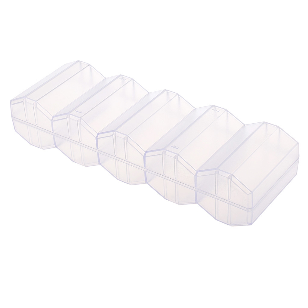 Bandeja portátil para fichas de póker, contenedor transparente con tapa para fiestas, juegos de Casino, 24x8x5cm, 100 unidades