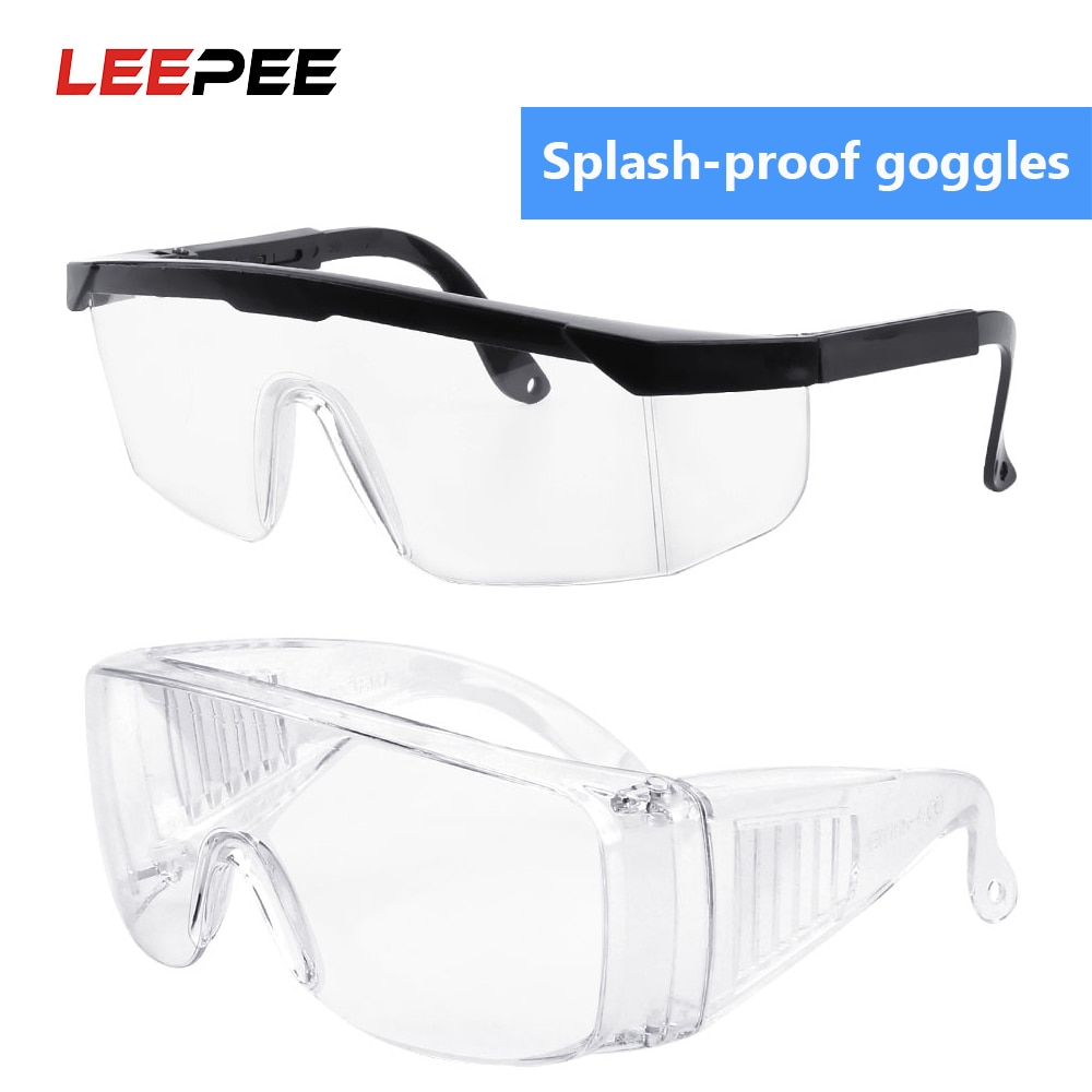 Leepee Veiligheidsbril Oogbescherming Anti-Fog Lab Bril Clear Lens Anti-Niezen Vloeistof Bril Opvouwbare Anti-druppeltjes Winddicht