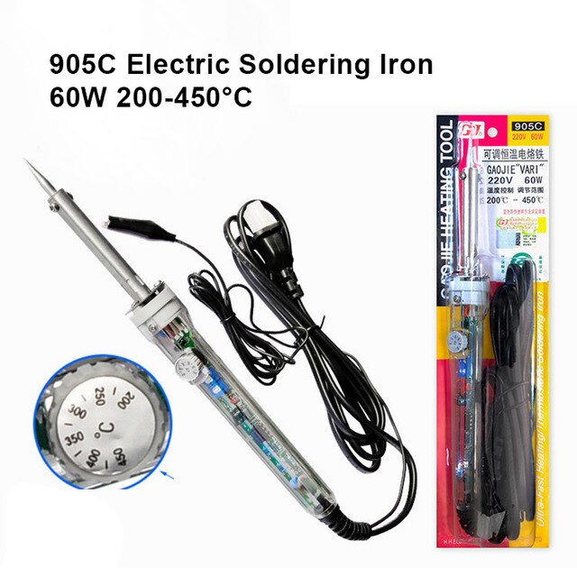 Dispositif électrique de sertissage et de chauffage du cuir, outil pour sceller les bords en laiton, outils électriques de décoration des bords du cuir: 905c Soldering Iron