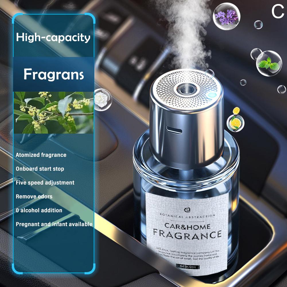 Ambientador eléctrico para coche, difusor de Aroma, niebla de fragancia, humidificador de aire, aromaterapia, accesorios para coche: Marrón