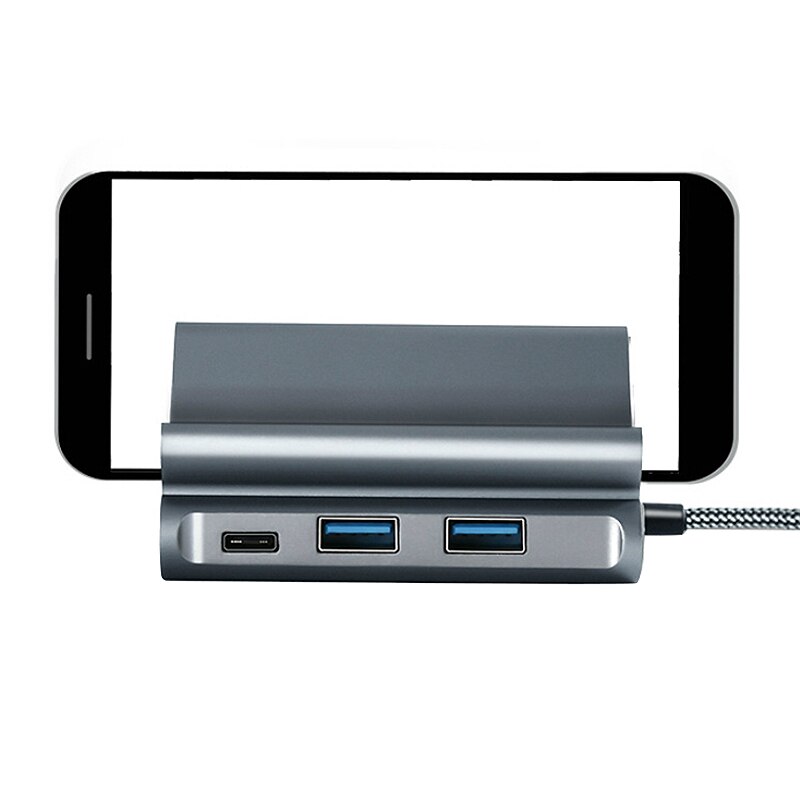 Type C HUB Docking Station USB-C to HDMI Dock Power Adapter Vertical Base with Bracket