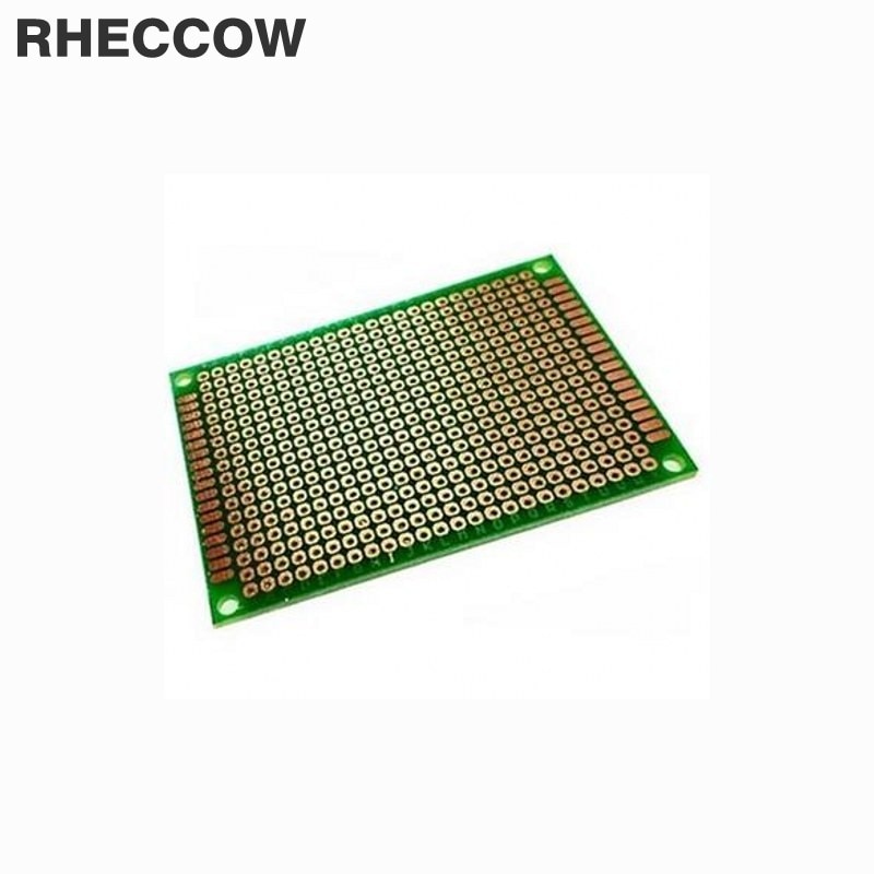 RHECCOW 30 stks/partij 5x7 cm 5*7 cm 1.6mm Glas-Epoxy FR4 Prototyping Vertinnen Plated dubbele Side Universele PCB Test Board