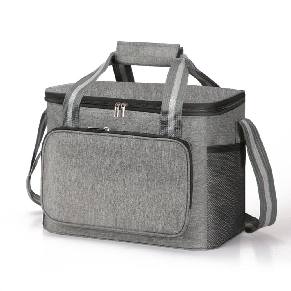 Portable Lunch Cooler Bag Insulated Food Drinks Bag Camping Traveling BBQ Folding Insulation Picnic Ice Pack Food Thermal Bag: B