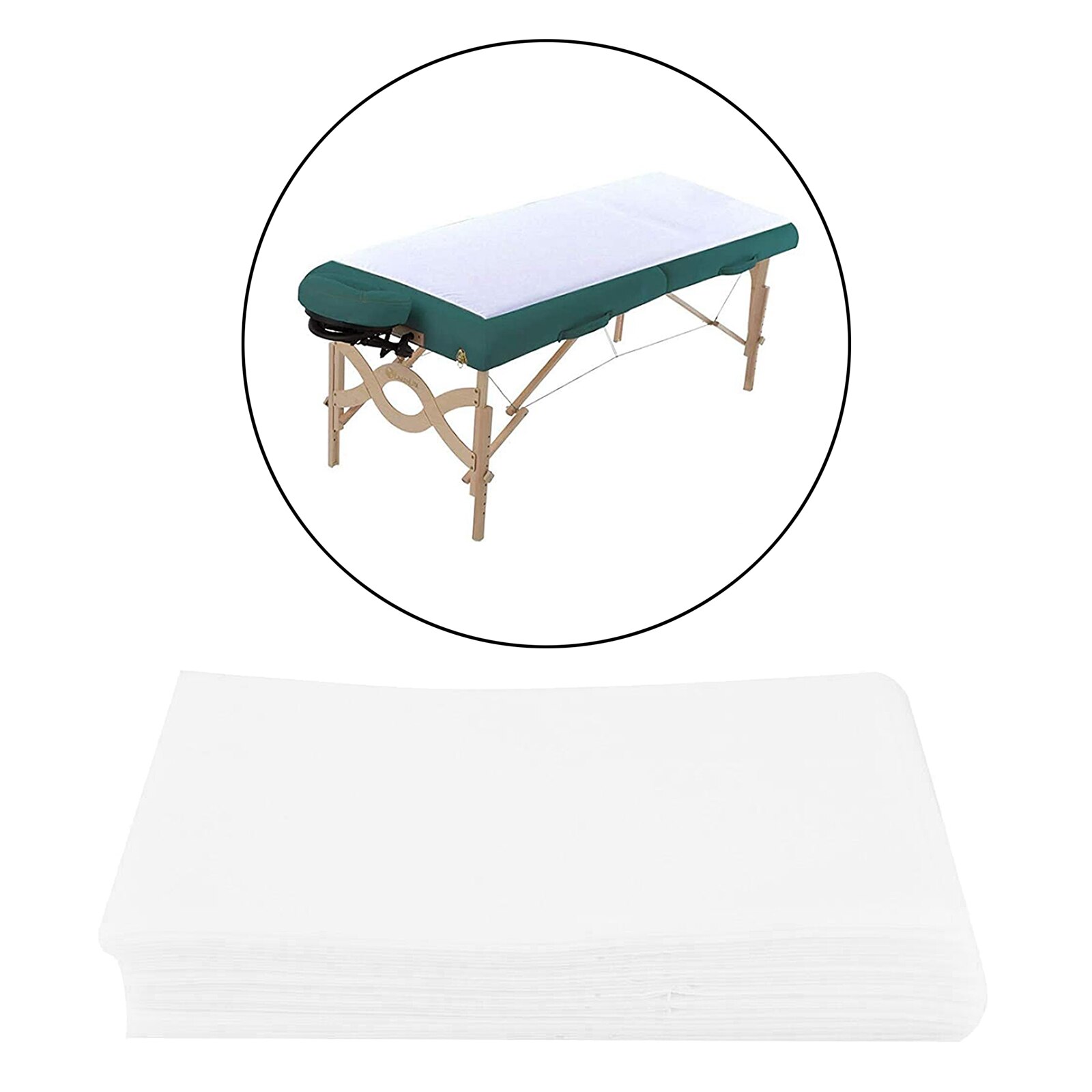 10 Stuk Lakens Geperforeerde Massage Tafel Covers Voor 80x180cm: White