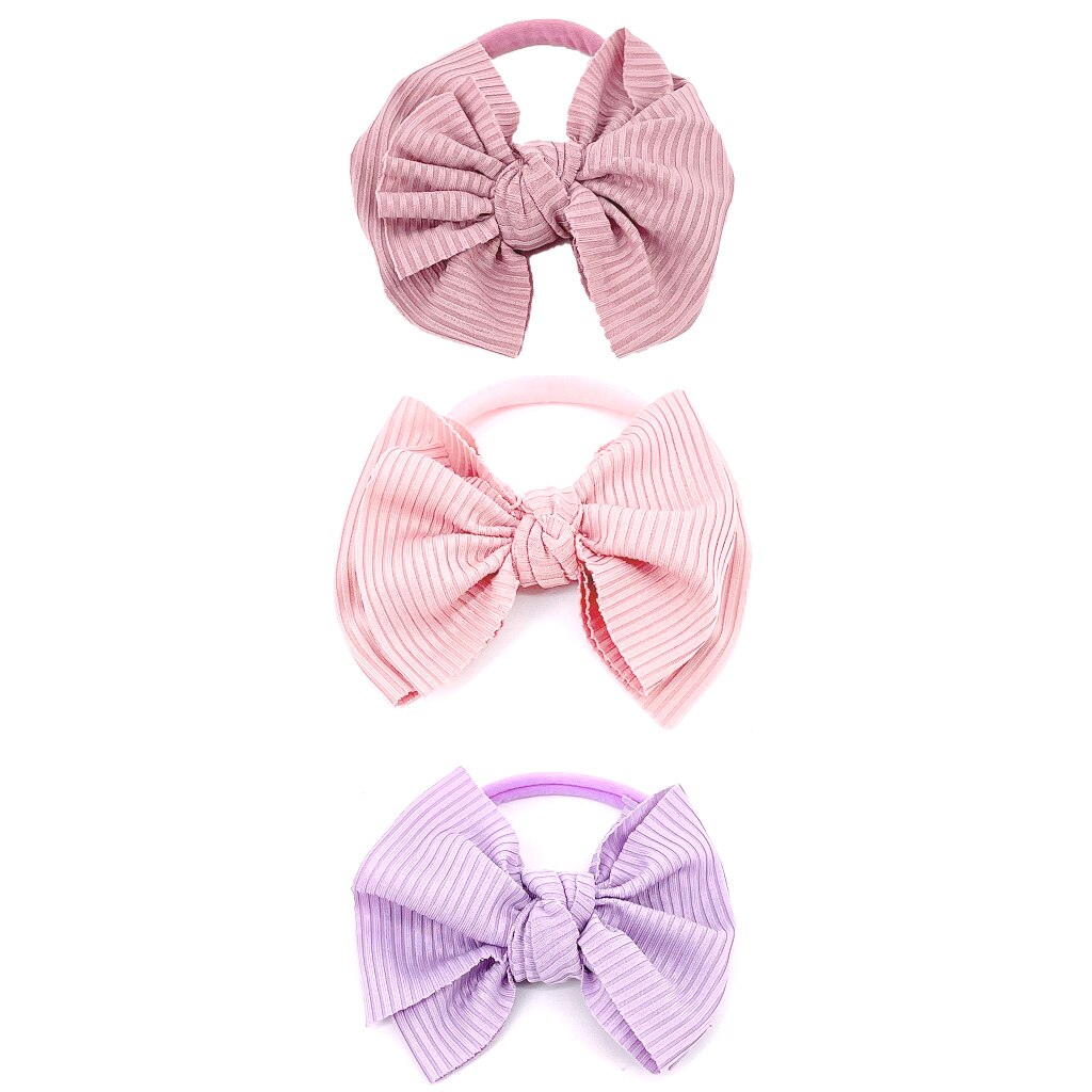 3 Stks/set Baby Haar Strikken Nylon Hoofdband Voor Meisjes Schattige Kinderen Zachte Elastische Nylon Haarband Kinderen Haar Accessoires Kids hoofddeksels: 6
