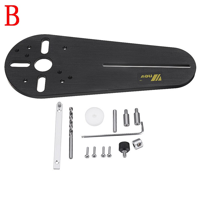 1Set Circle Cutting Jig For Small Electric Hand Routers/Trimmers Wood Router Woodworking Milling Circle Groove Tools: B
