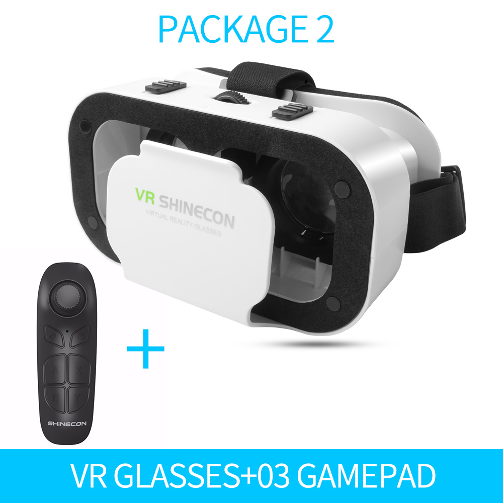 5,0 VR Virtuelle Brille Realität 3D VR Gläser Smartphone Kasten Stereo Headset Helm Für IOS VR Gläser Android Rocker Googles Mini: VR und 03Gamepad