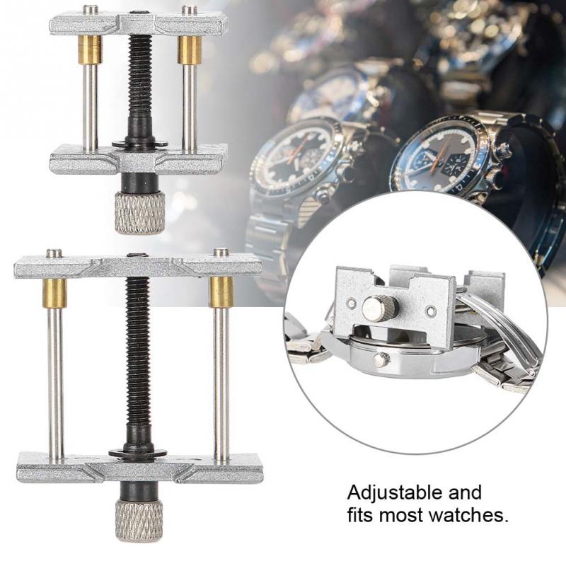 2Pcs Multifunctional Steel Watch Movement Holder Vice Clamp Remover Adjuster Fixer Adjustable Watch Repair Tool for Watchmaker
