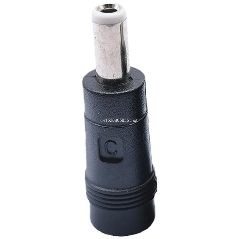 Zwarte oplaadadapter Voedingsadapter DC5521 naar DC5525 Conversiekop Vrouw-man-connectorconverter: Default Title