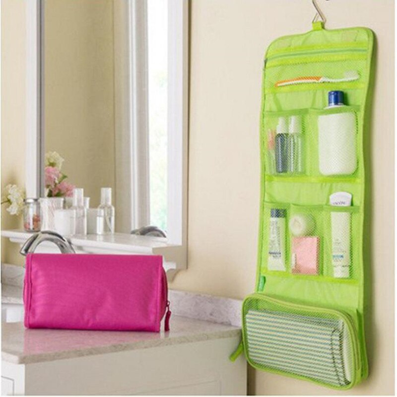 Portable Hanging Organizer Bag Foldable Cosmetic Makeup Case Storage Traveling Toiletry Bags Wash Bathroom Accessories RD840122