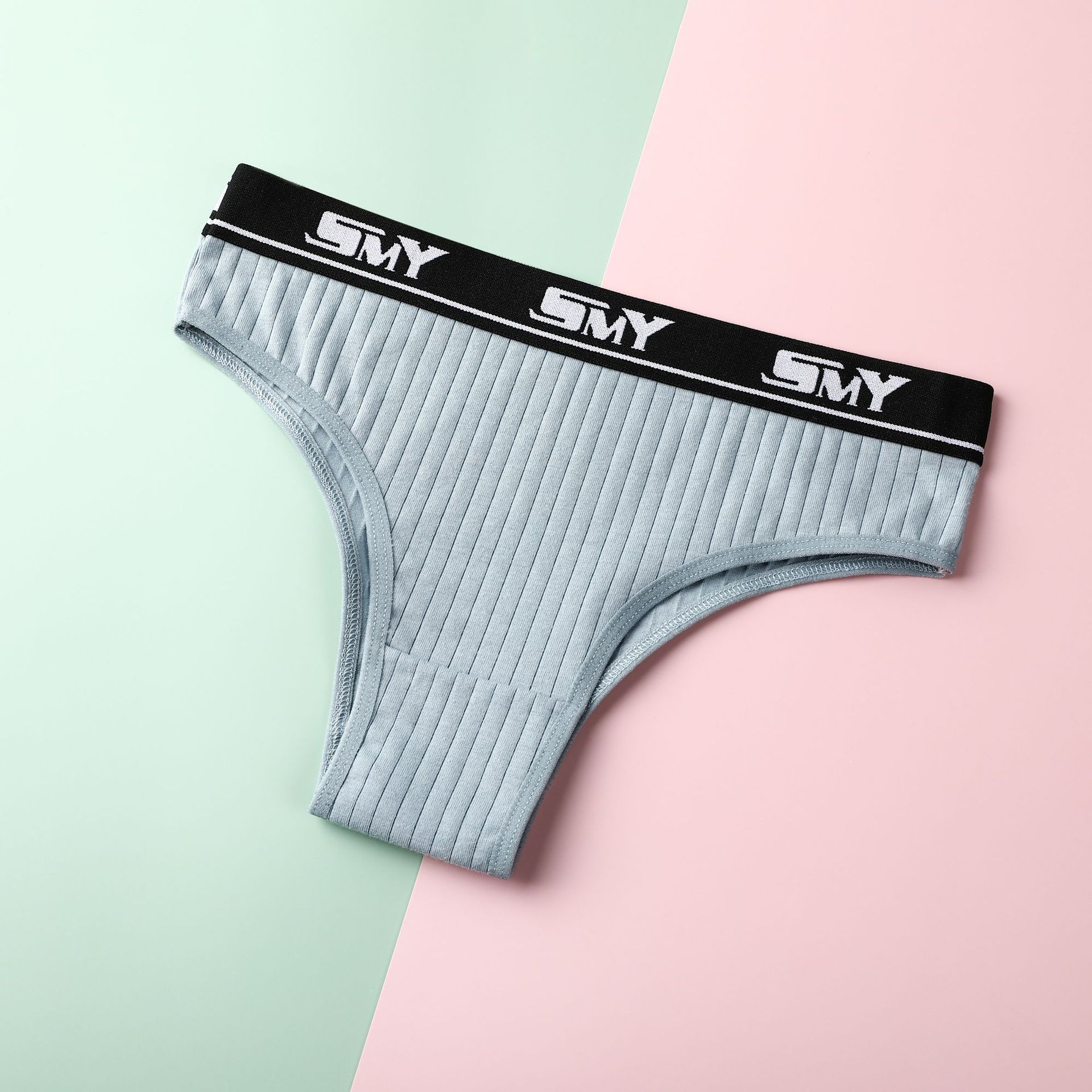 Plus Size Women Panties Solid Color Striped Underwear Letter Wide Belt Lingerie Famale Cotton Crotch Skin-Friendly Sports Thongs