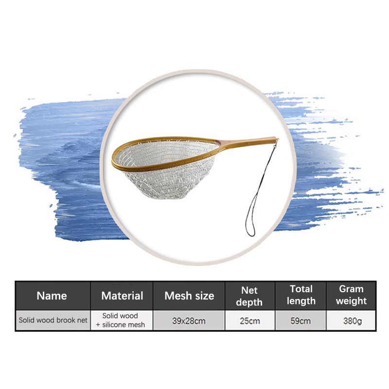 Fly Fishing Landing Net Soft Rubber Small or Big Mesh Trout Catch and Release Net without the Magnet