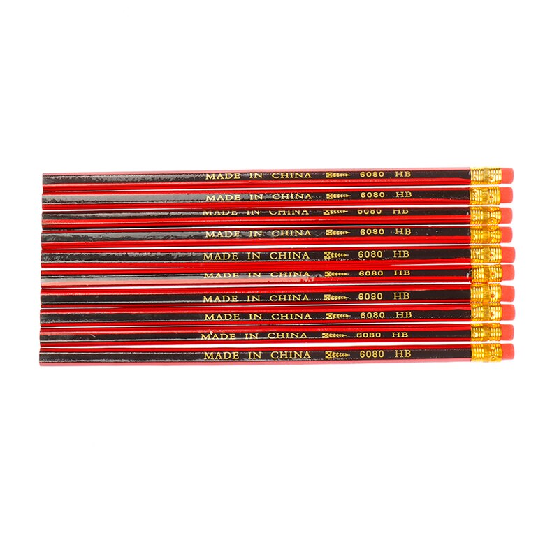 Classic Simplicity Pencil Attached HB Writing Drawing Sketch Stationery For Children Kids Pencil