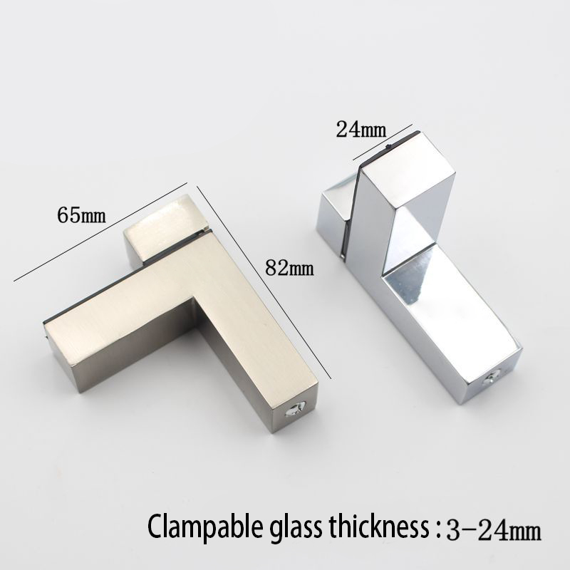 2pcs Adjustable Glass Clamp Solid Metal Wood/Glass Shelf Bracket Wall Mount Shelf Clamp Clip Furniture Hardware Fittings