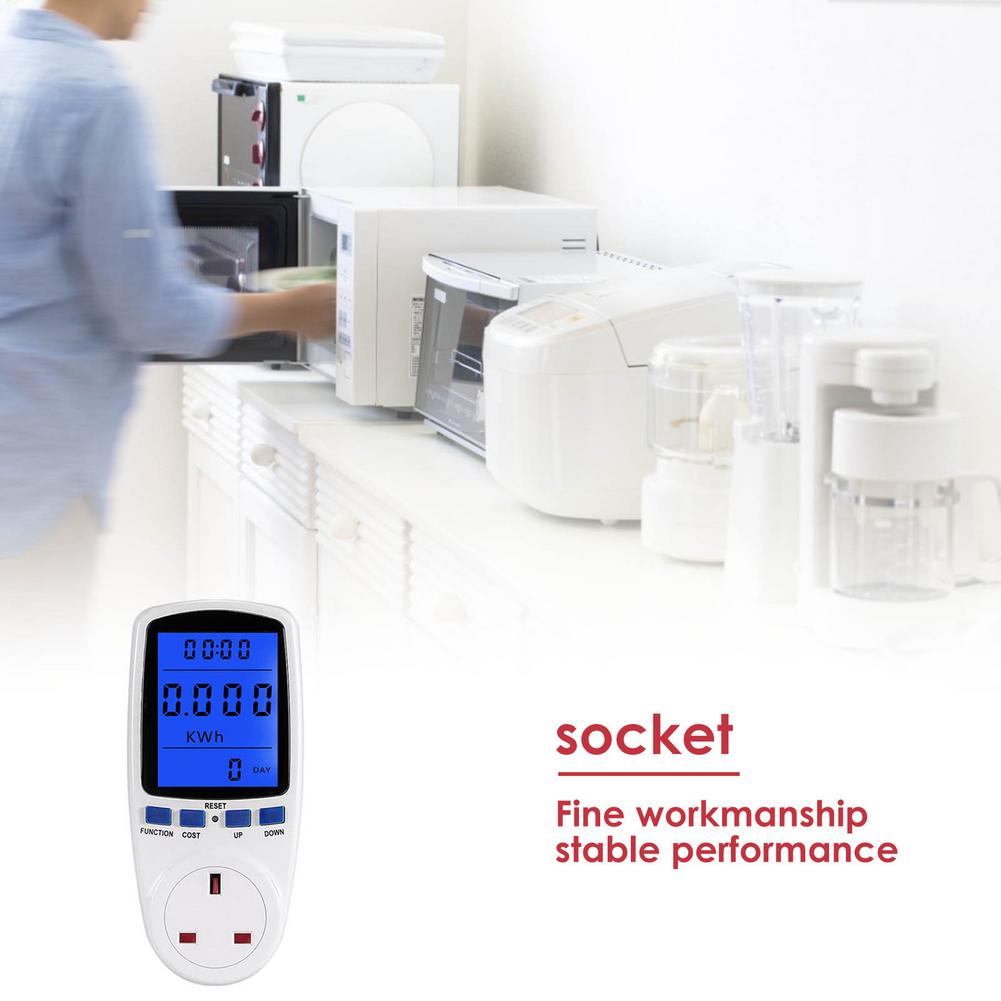Energie Monitor Euro Plug Power Meter Socket Lcd Power Usage Monitor Metering Smart Socket Meter Lcd Power Usage Monitor