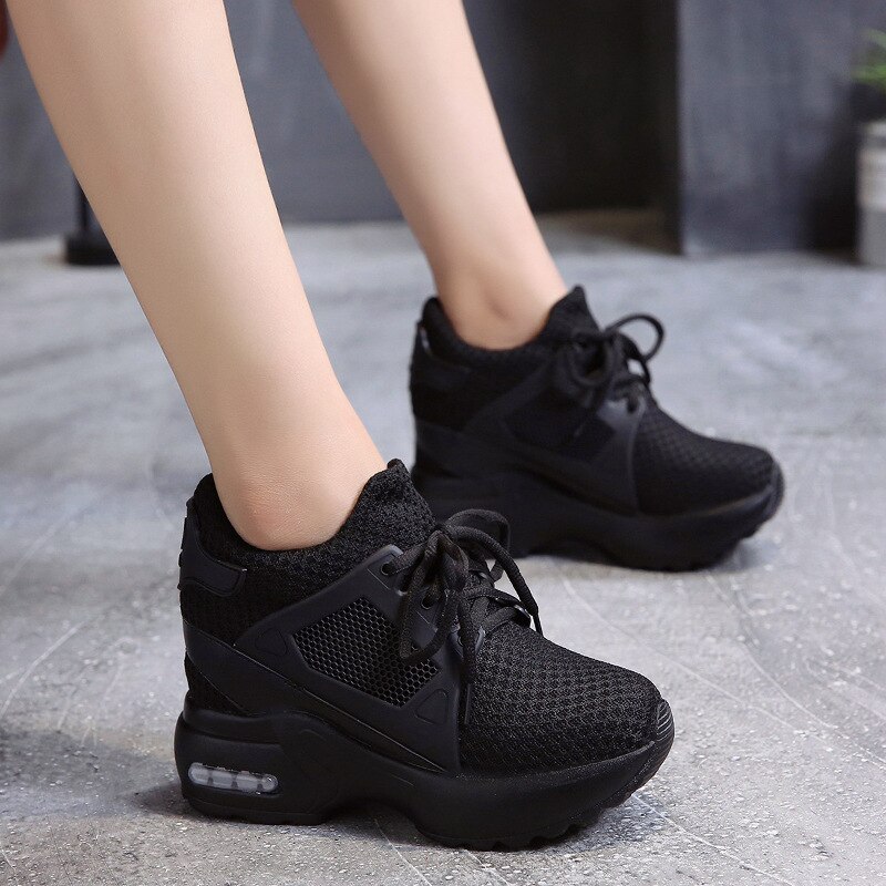 Increase women's walking shoes spring mesh noodles sponge cake wild leisure slope with student sports shoes ZP-46