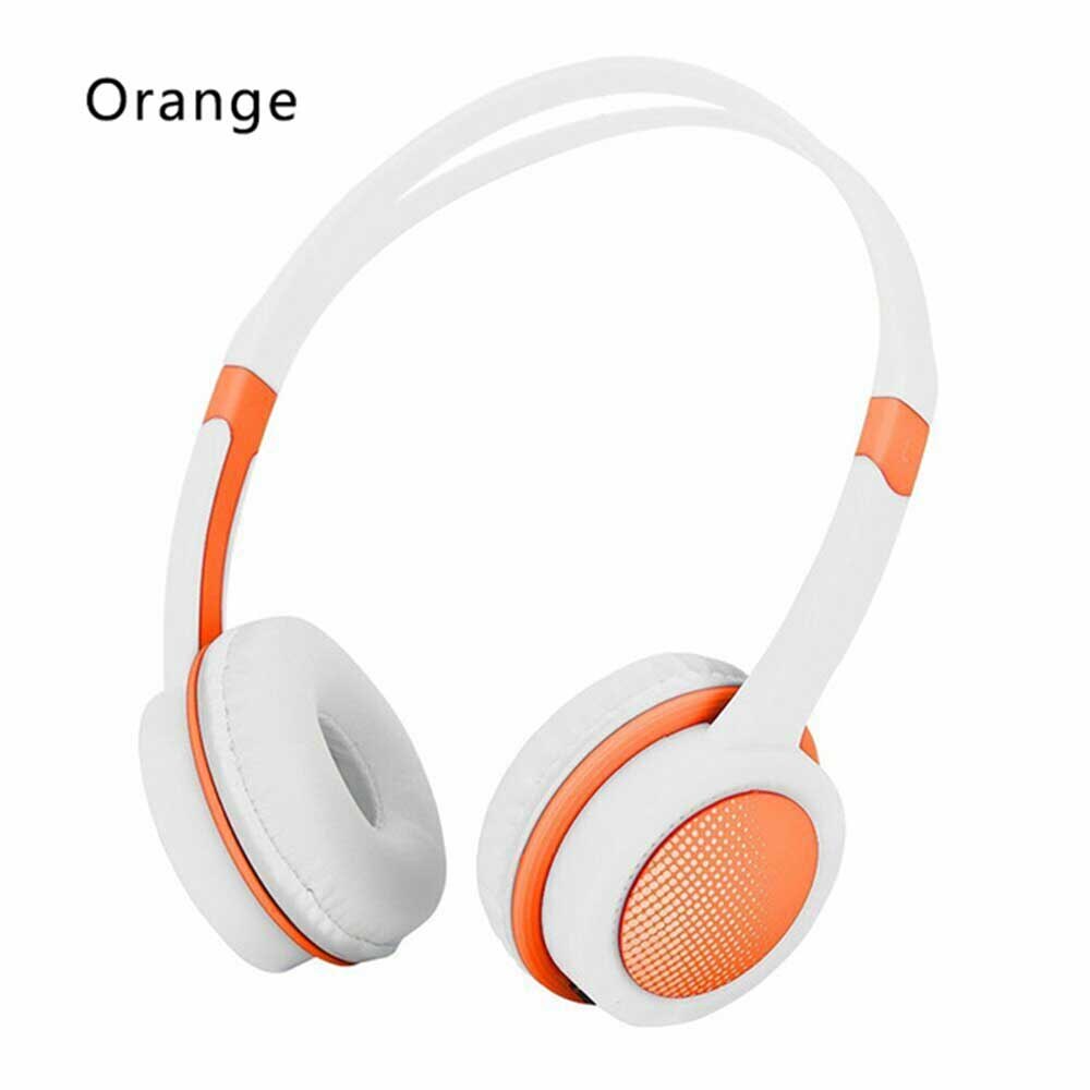 3.5mm écouteurs casque pour enfants sécurité réglable musique casque stéréo écouteurs avec micro pour PC téléphone Mobile accessoires: Orange