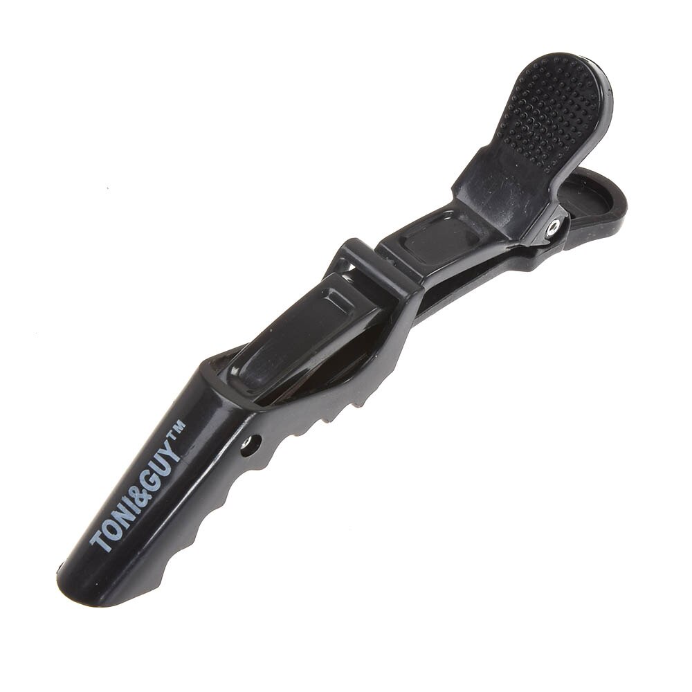 Pinza de pico de pato esmerilado grande, 9 colores opcional, horquilla de plástico a presión para mujeres y niñas, herramientas sencillas de estilismo para el cabello, 1 Uds.: B Black