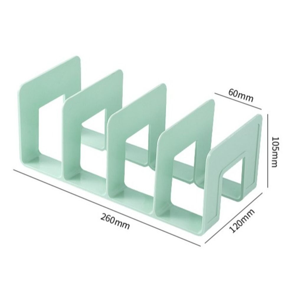 File Organizer Display Desktop Bookends 4 Grid Sturdy Divider Book Stand Bookshelf Simple Desk File Sorter Student