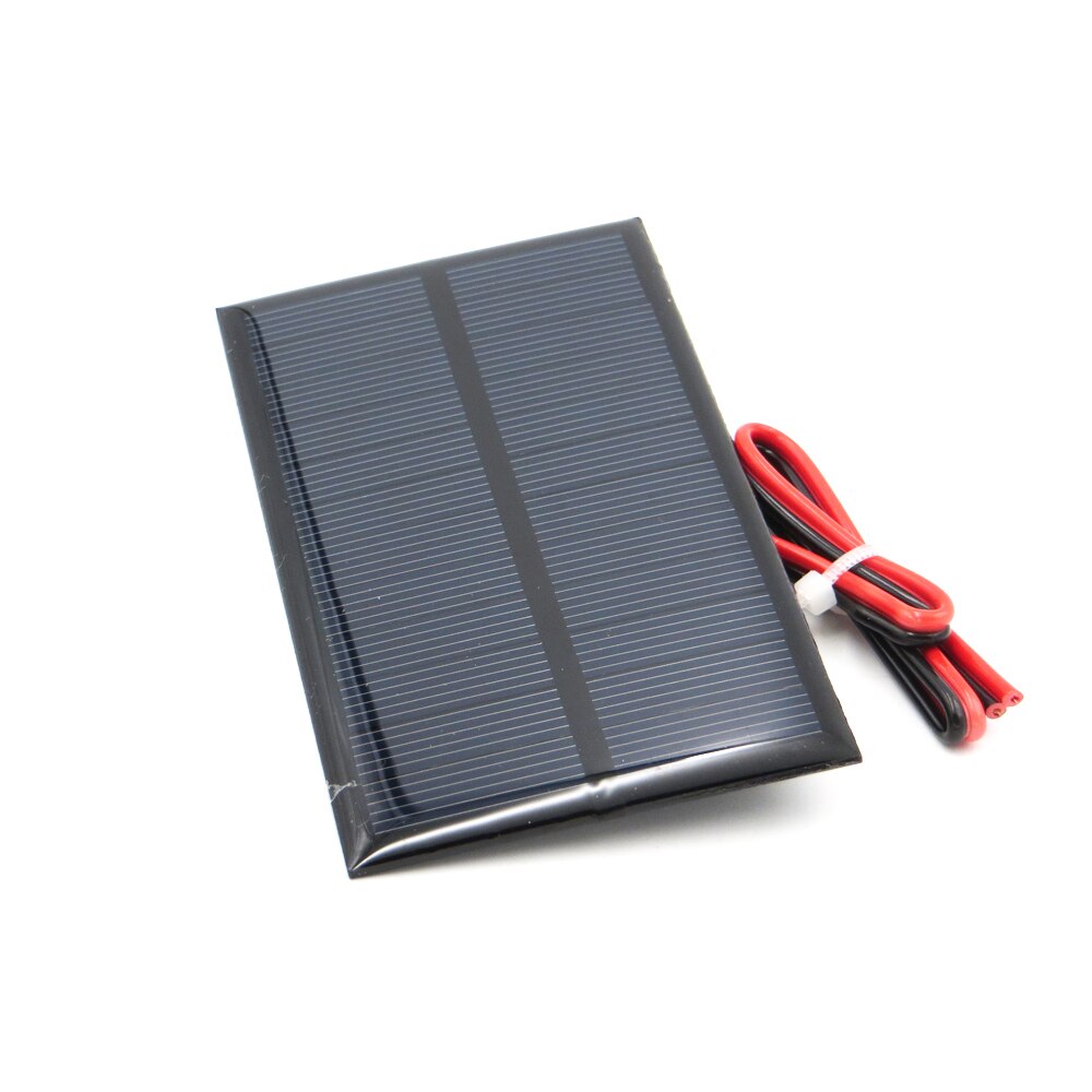 6 v 1 watt utvide ledning solcellepanel polykrystallinsk silisium diy batterilader liten mini solcellekabel leketøy  w 6v 1w w volt