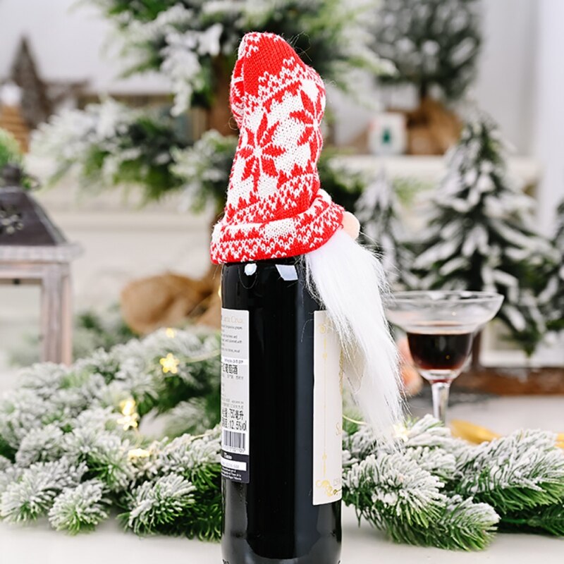 Bos oude man fles deksel kerst familie feest accessoires tafeldecoratie decoratieve wijnfles deksel