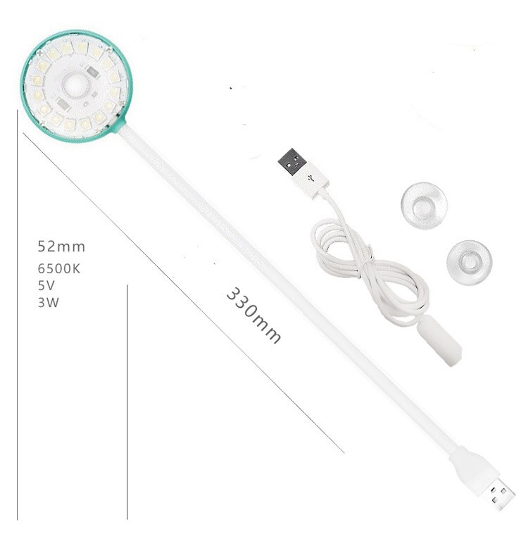Mini nano led-lamp aquarium vis tank water planten groeien 6500k 3w usb opladen 360 graden hoek verstelbare pc computer opladen stroom