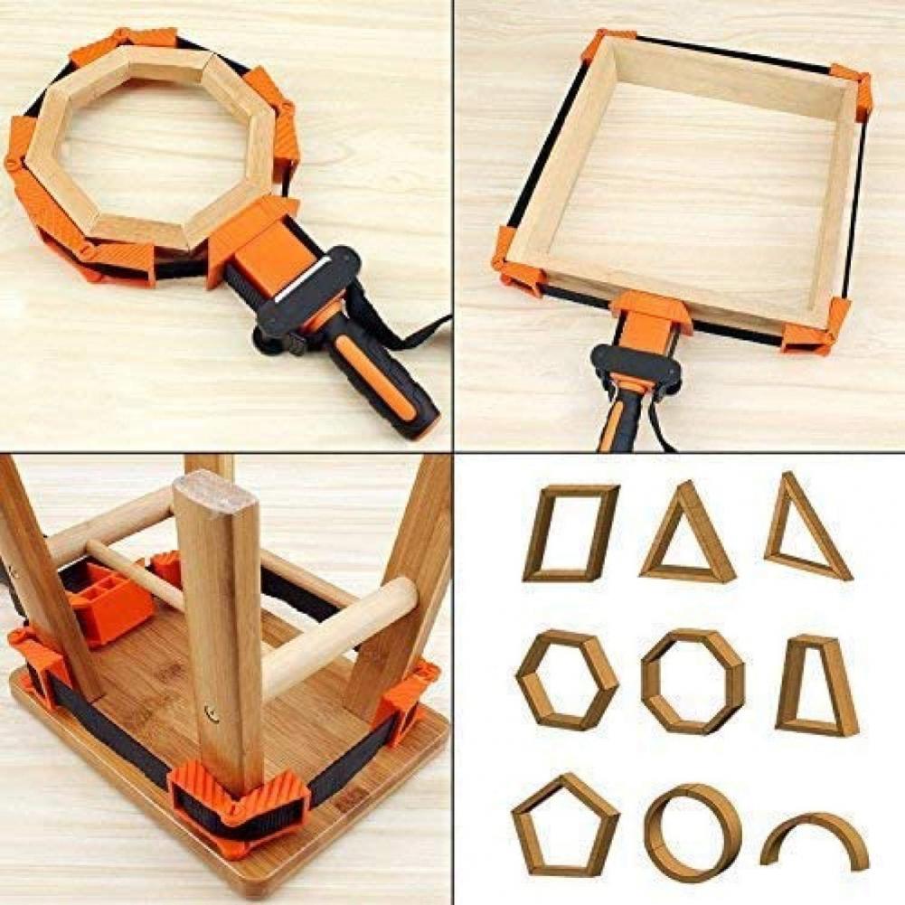 Nylon Strap Clamp Holder Adjustable Band Clamp Polygonal Angle Clip Picture Frame Multifunction Belt Clamping Woodworking Tool