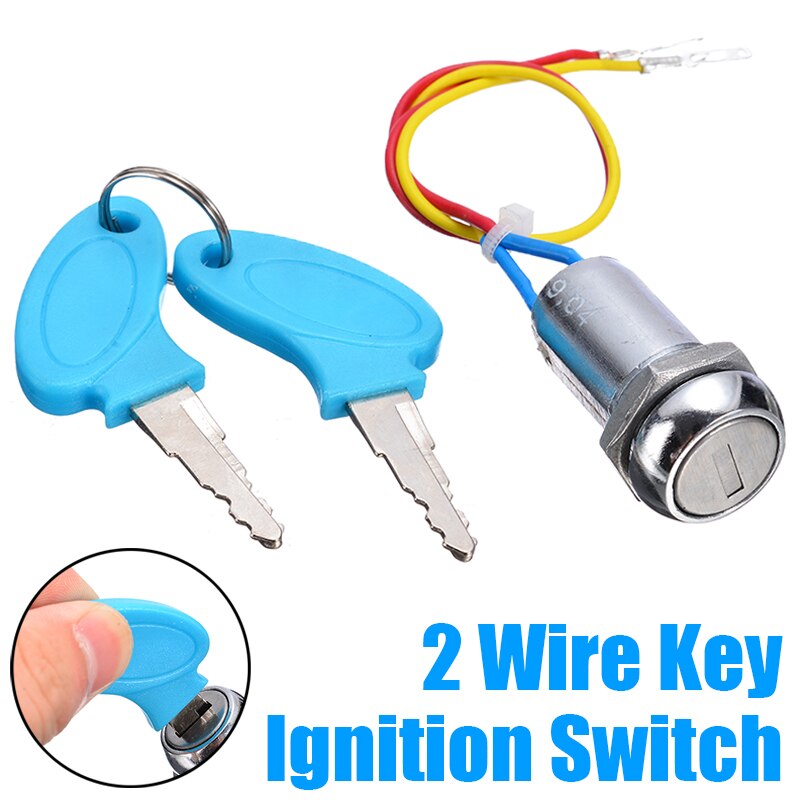 1 Set 2 Wire Key Ignition Switch Lock Motorcycle Go Kart Scooter Bike Switches for Motorcycle Electrical System