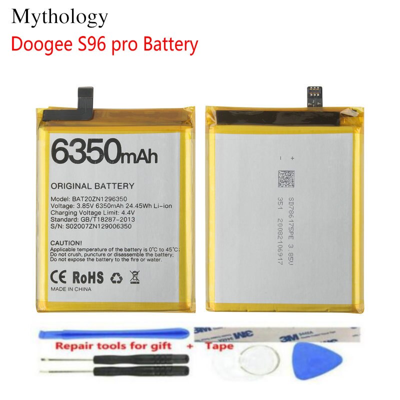 Voor Doogee S96 Pro Batterij 6.22 &#39;&#39;Helio Octa Core Robuuste Mobiele Telefoon Liion Originele Batterijen 6350Mah