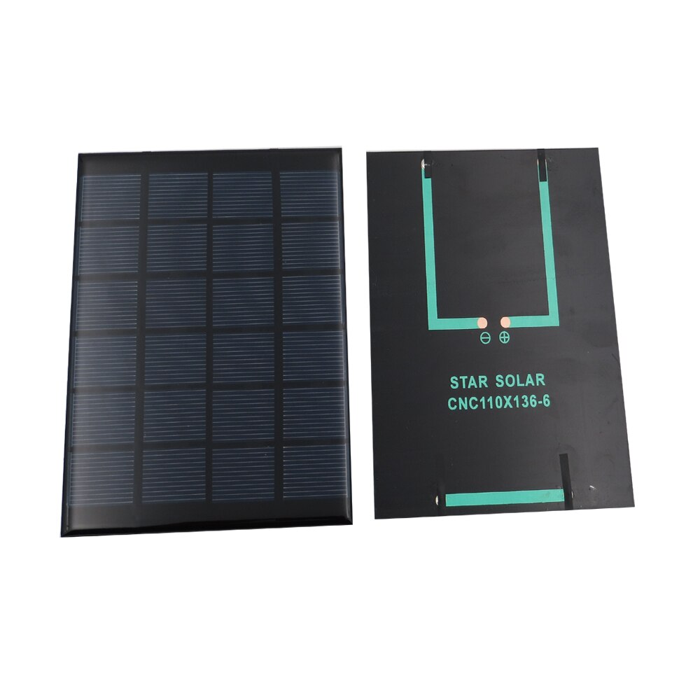 6v 333ma 2 watt 2w polypanel solcelle standard epoxy monokrystallinsk silicium gør-det-selv batteri strømopladningsmodul mini solcelle legetøj