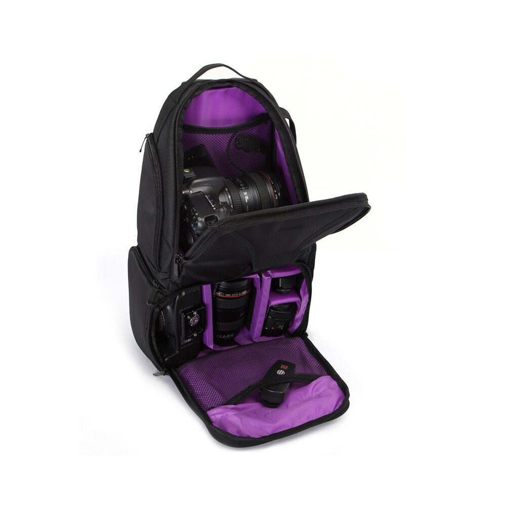 Mochila acolchada multifunción para cámara Digital de vídeo y fotos bolsa impermeable bolsa tipo bandolera para cámara pequeña a prueba de golpes