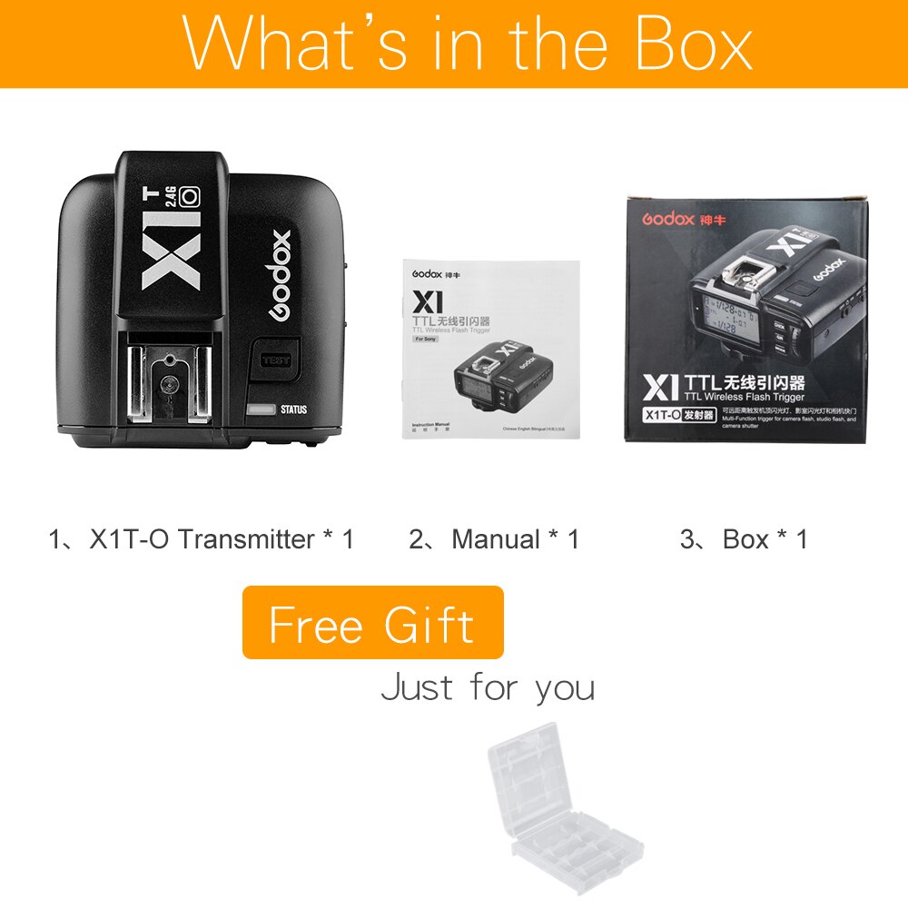 Godox X1T X1T-O 2.4G sans fil Speedlite Flash transmetteur déclencheur pour appareils photo Olympus Panasonic