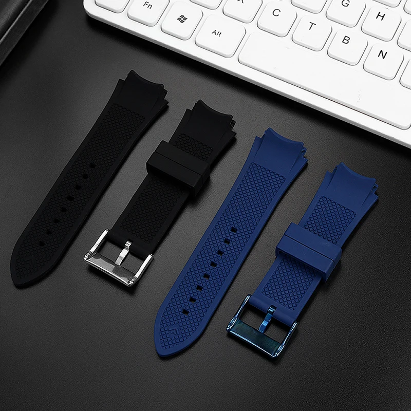 Pulseira de relógio para relógio GUESS U0247G3 W1058G2 W0040G3 azul preto pulseira de relógio de borracha de silicone de alta qualidade 22mm