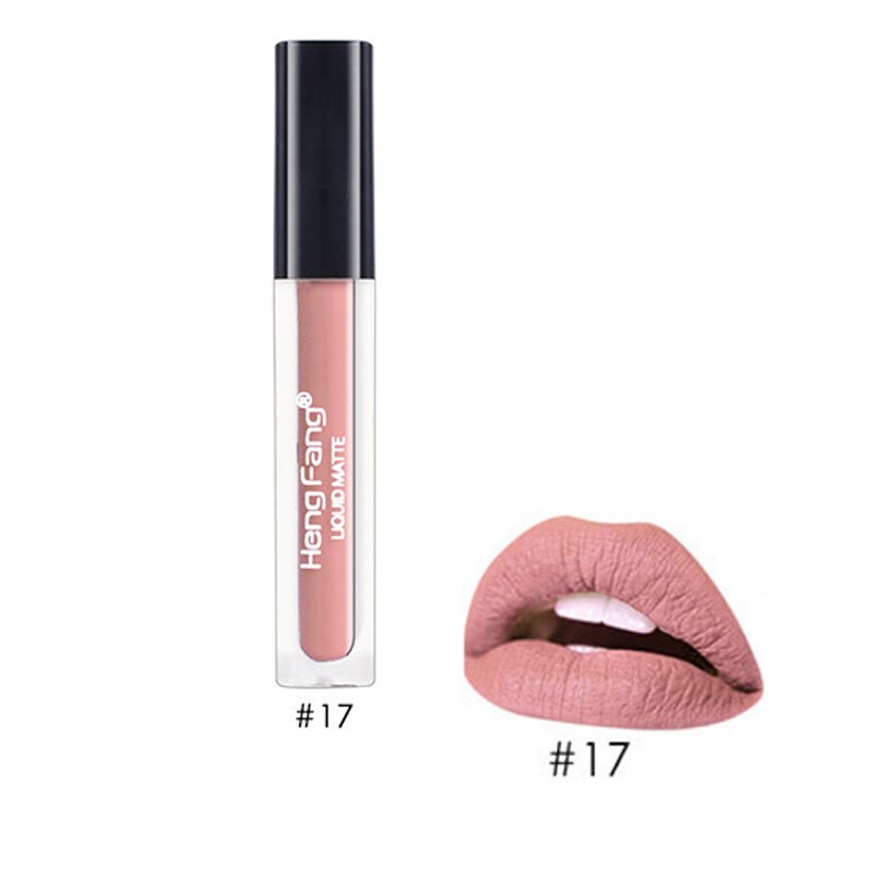 de herramientas de maquillaje mate pintalabios Azul Rojo labial de larga duración colorido: 17