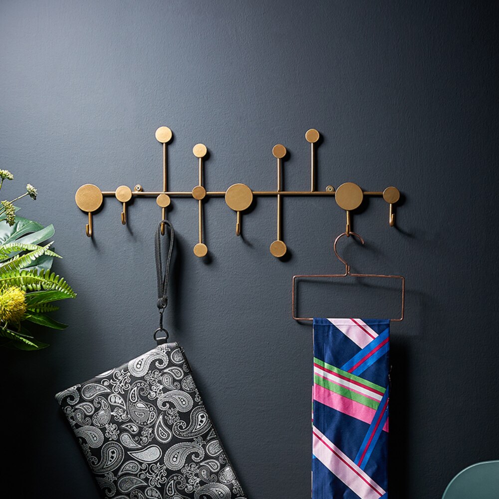 Porte cintre porche clé vêtements chapeau porte crochet mur est reçu coatrack décoration de la maison crochet vêtements crochet cinq crochet quatre crochet