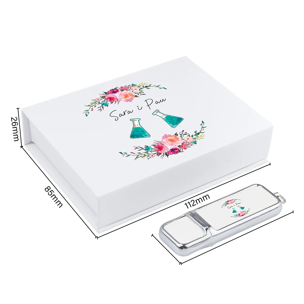 Unidad Flash USB 3,0 de cuero de alta velocidad, 128GB, 64GB, logotipo impreso personalizado gratis, memoria Flash, caja de de cumpleaños, 10 Uds.