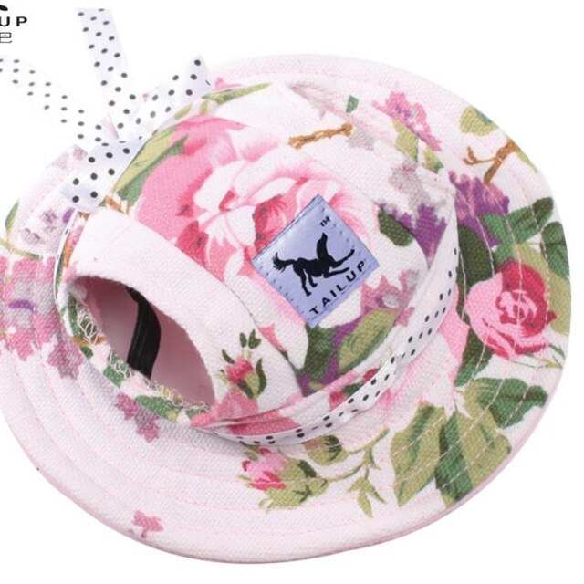 Hond Cap Tailup Zomer Doek Mesh Ademend Huisdier Zonnehoed Canvas Voor Kleine Hond Huisdier Producten: flower / S