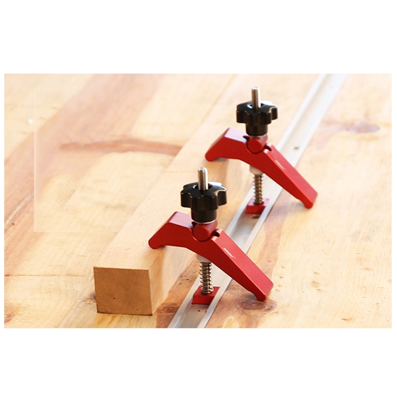 Aluminum Alloy Quick Acting Hold Down Clamp T-Slot T-Track Clamp Set Universal Platen Miter Track Clamping Blocks Chute Blocks