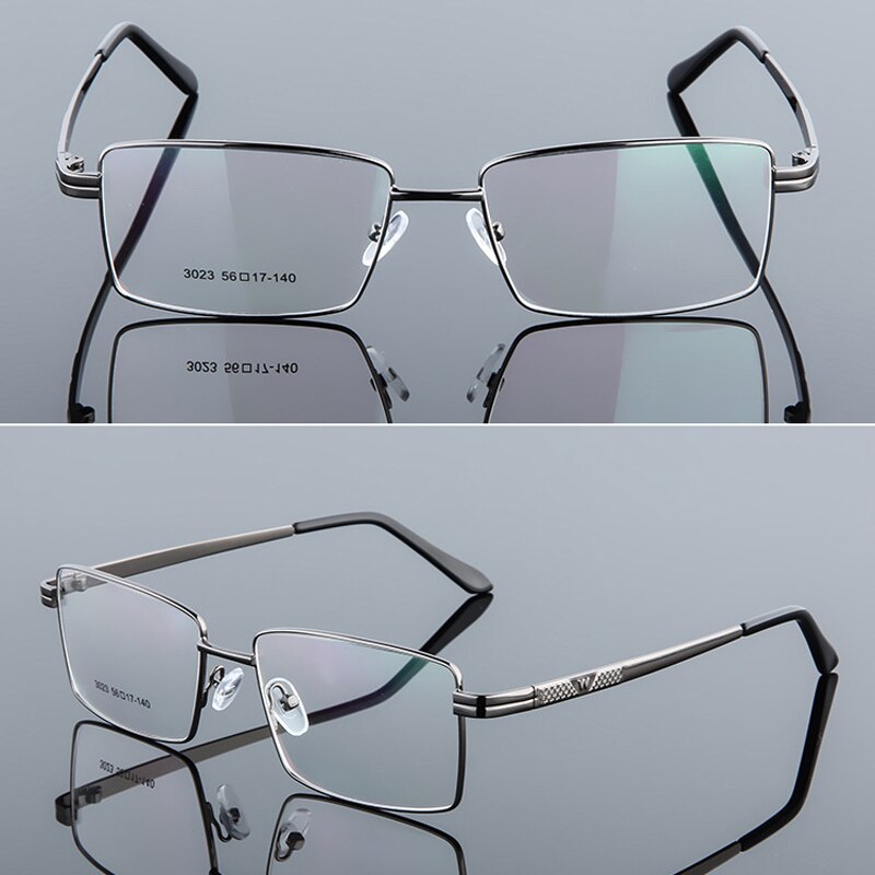 Seemfly Titanium Alloy Thick Gold Electroplated Glasses Frame Ultralight Plain Glasses Metal Spectacles For Men Women: Gray