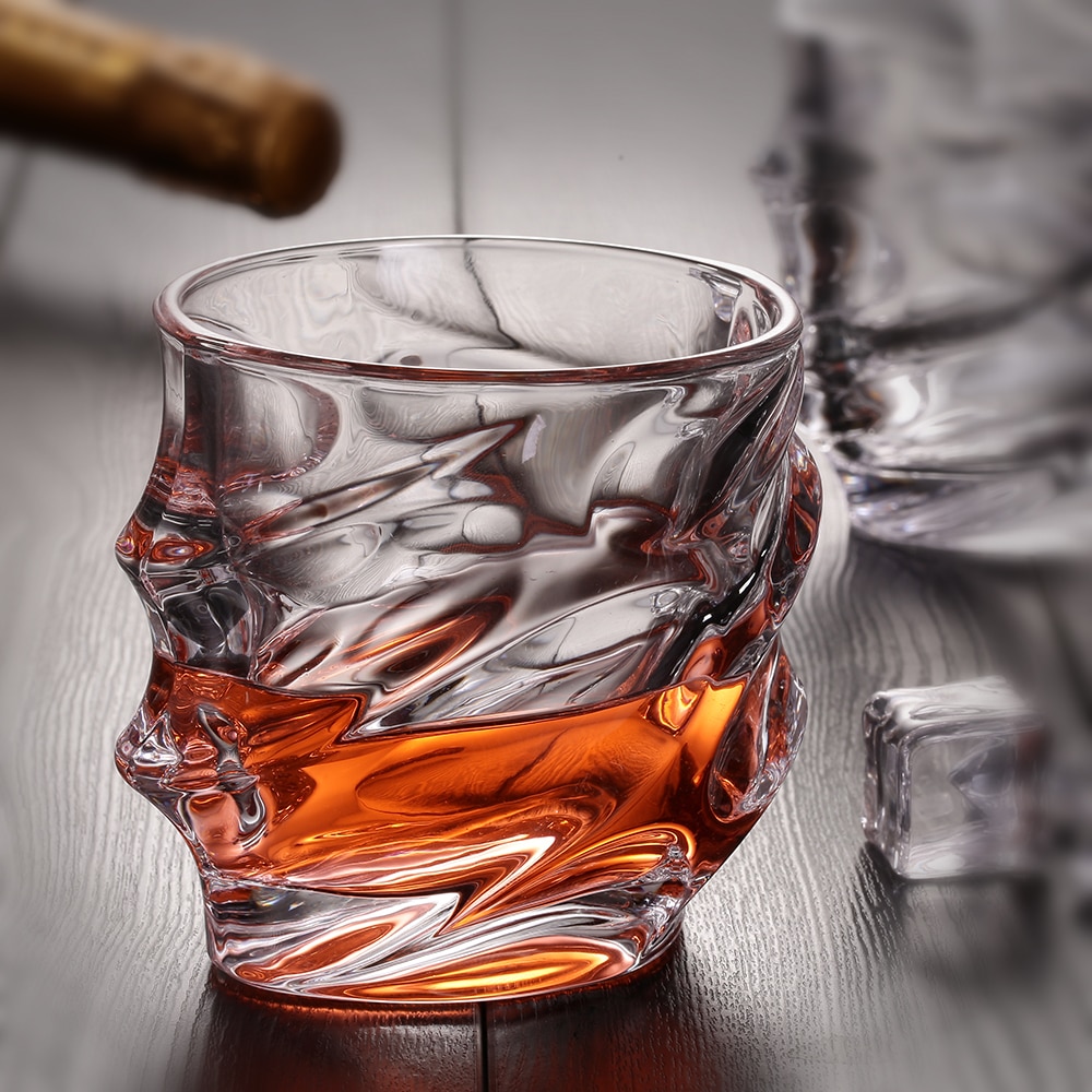 1Pcs Whiskey Glasses Premium Lead-Free Crystal Glass Cups Large 10 oz Tasting Tumblers for Drinking Scotch Bourbon Irish