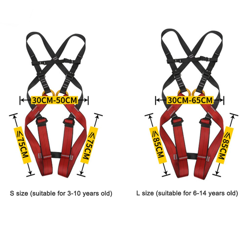 XINDA-Cinturón de seguridad para niños, arnés de escalada en roca de cuerpo completo, protección de seguridad, Kits de equipo al aire libre arnes escalada arnes de seguridad en el trabajo