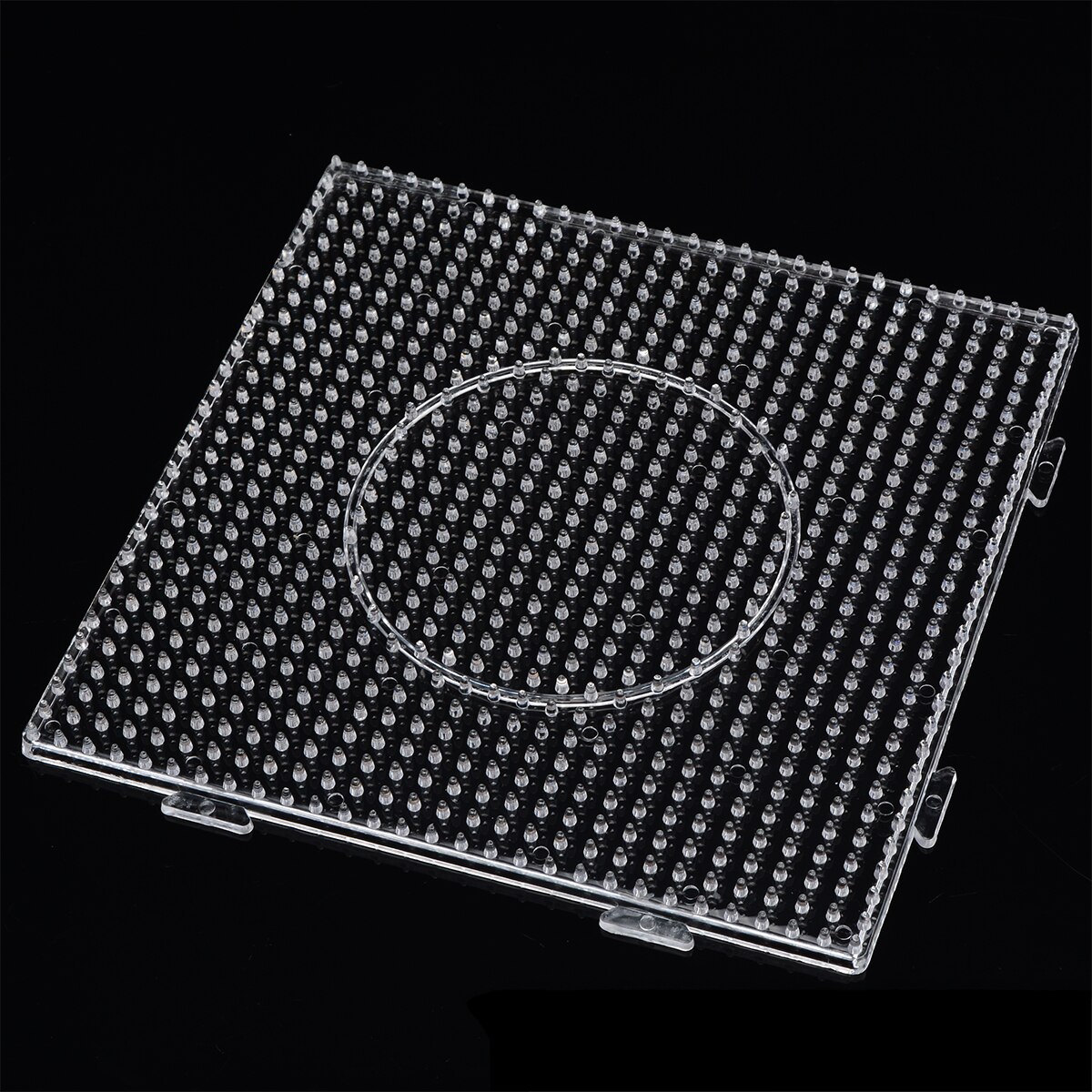 4pcs Square Pegboards Fuse Bead PE Clear Large Square Pegboards Patterns 3D Puzzle Juguetes For Hama Bead Educational Toys