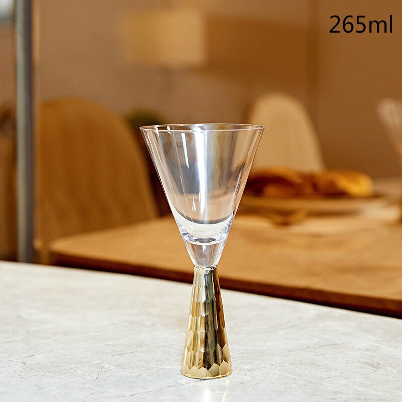 Copa de vino de lujo de la Corte Europea, oro rojo transparente, exclusivo, restaurante, boda, Copas de champán, Verre, ron, Martini: Short