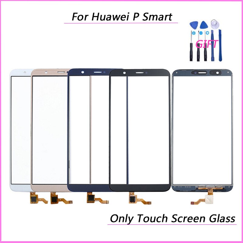 Panneau avant en verre pour Huawei P Smart FIG-LX1 FIG-L21 FIG-L22 écran tactile numériseur capteur lentille panneau pièce de remplacement (pas d'affichage à cristaux liquides)